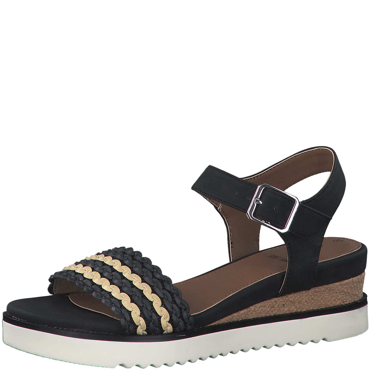 s.Oliver 5-5-28209-28, Flat Sandal, BLACK COMB,