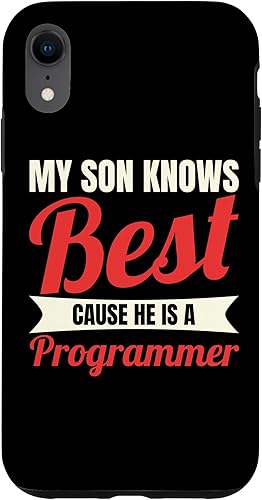 Programmer Son for Mom of a Developer and Dad of a Coder Case for iPhone XR