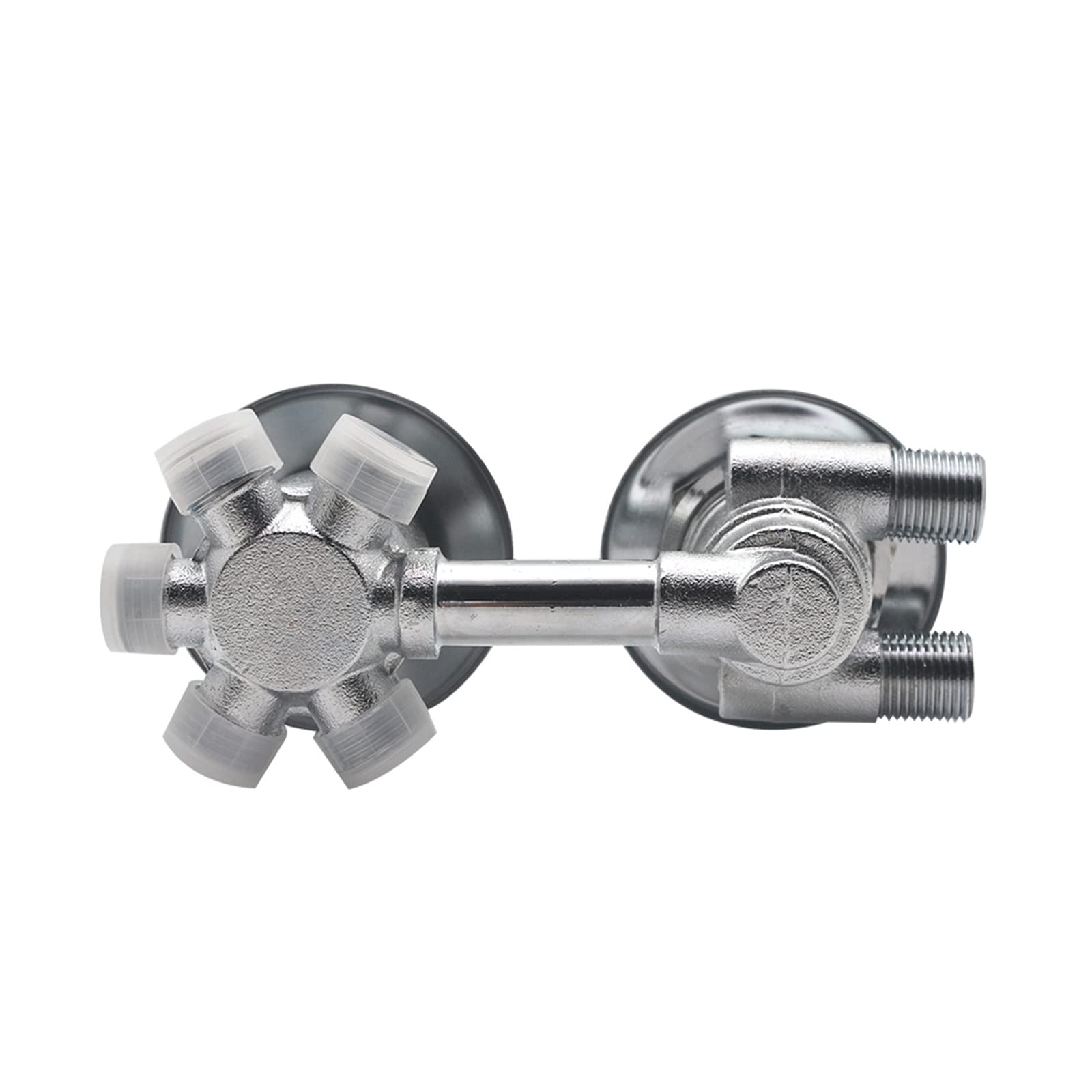 ZYCHSJXA 5-Way Brass Thermostatic Shower Faucet Diverter Valve, G1/2 Threaded Mixer Tap for Bathroom, Auto-Thermostat Control with Cartridge