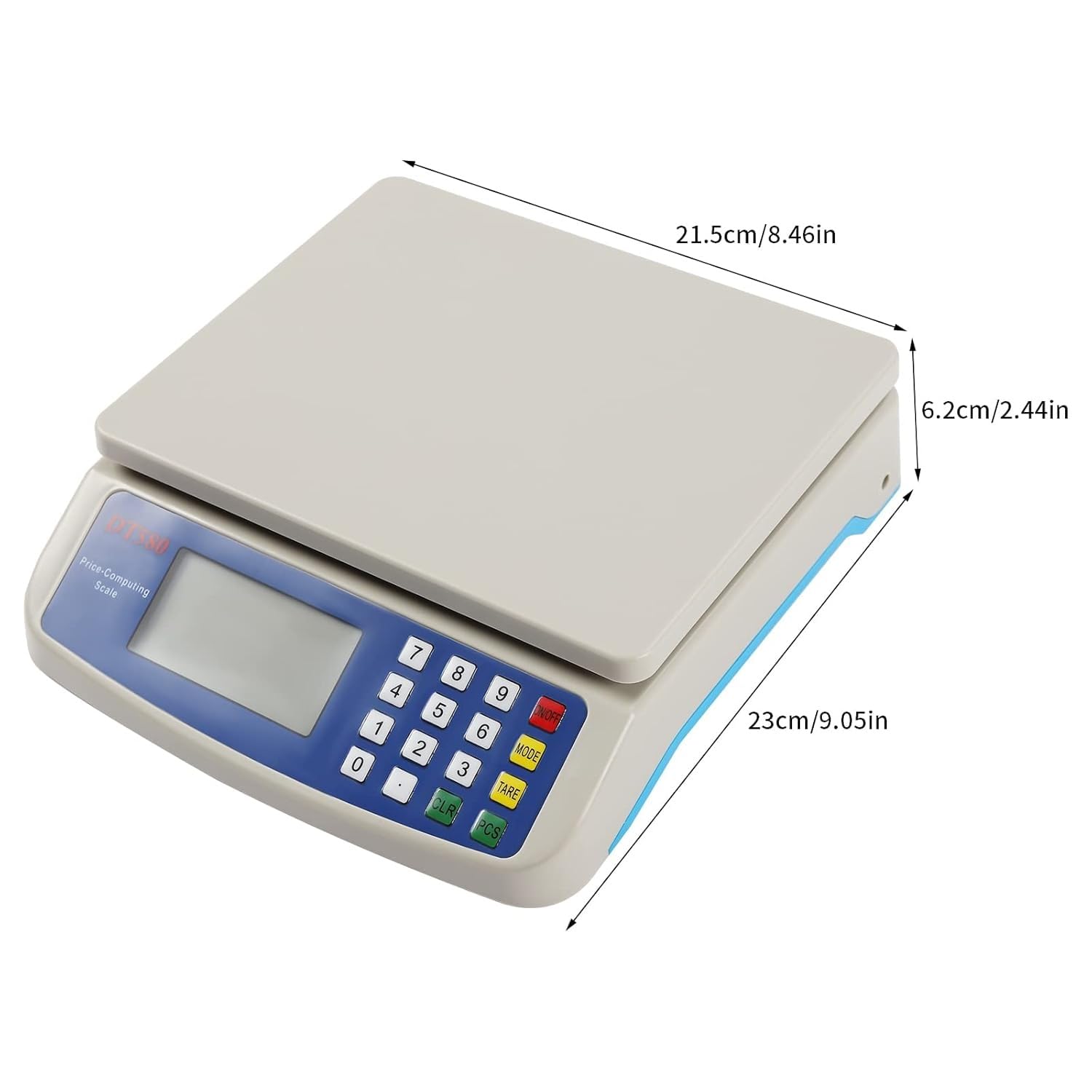Cyfrowa Waga Kuchenna, Elektroniczna Waga Kuchenna 30 Kg | Z Wyświetlaczem LCD, Cyfrową Precyzją 1 G, Funkcjami Obliczania Tary/szt./ceny, Dla Domu, Piekarni I Restauracji