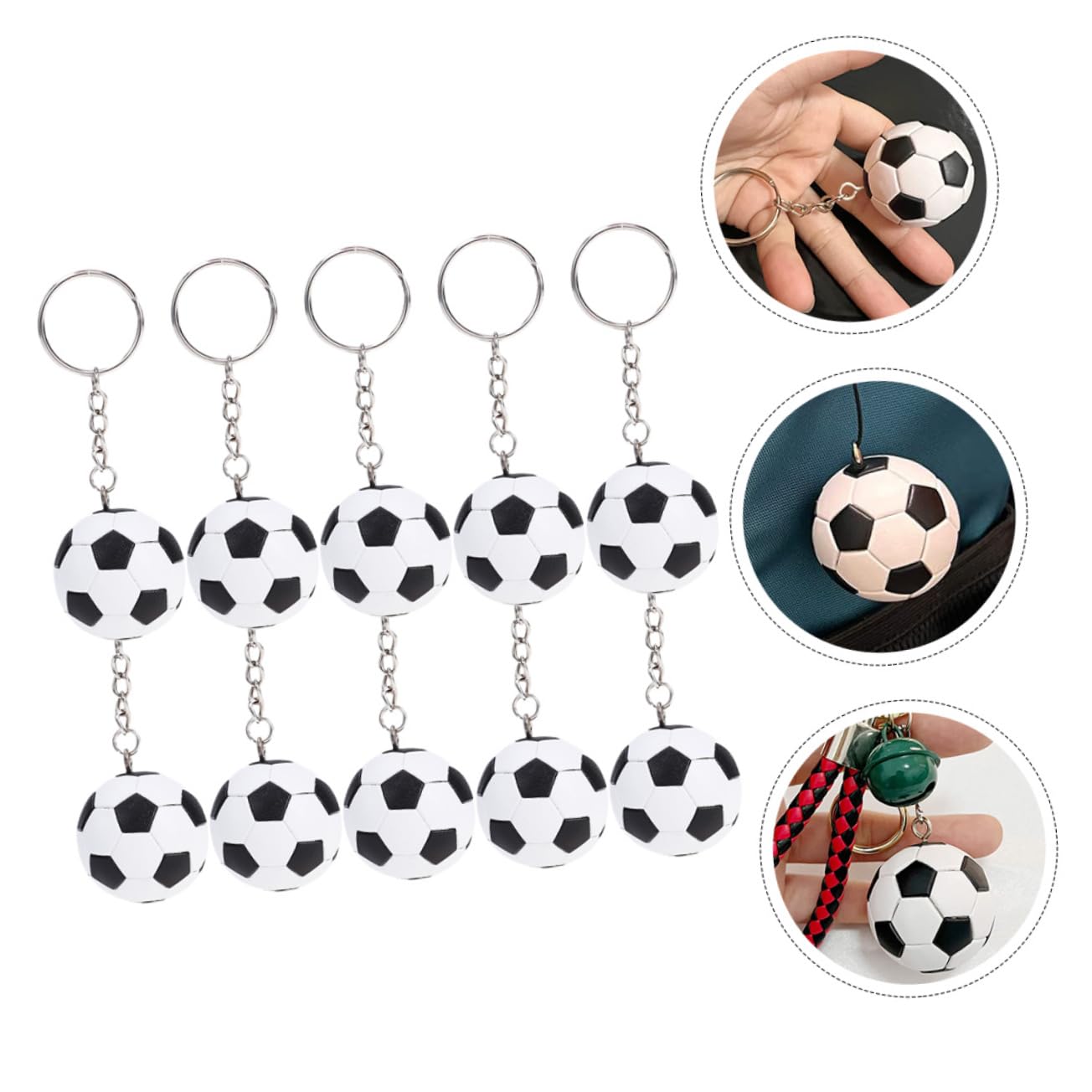 UPKOCH Portachiavi Da Calcio Portachiavi Da Calcio Ma Portachiavi All'Ingrosso Per Feste Di Compleanno A Tema Calcio Mini Anelli Sportivi Da Calcio Portachiavi Da Calcio Per
