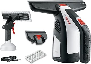 GlassVAC Cordless Window Vac Solo Plus Set (Window Vac + 2 x Attachment Heads and Spray Applicator with Microfibre Cloth)
