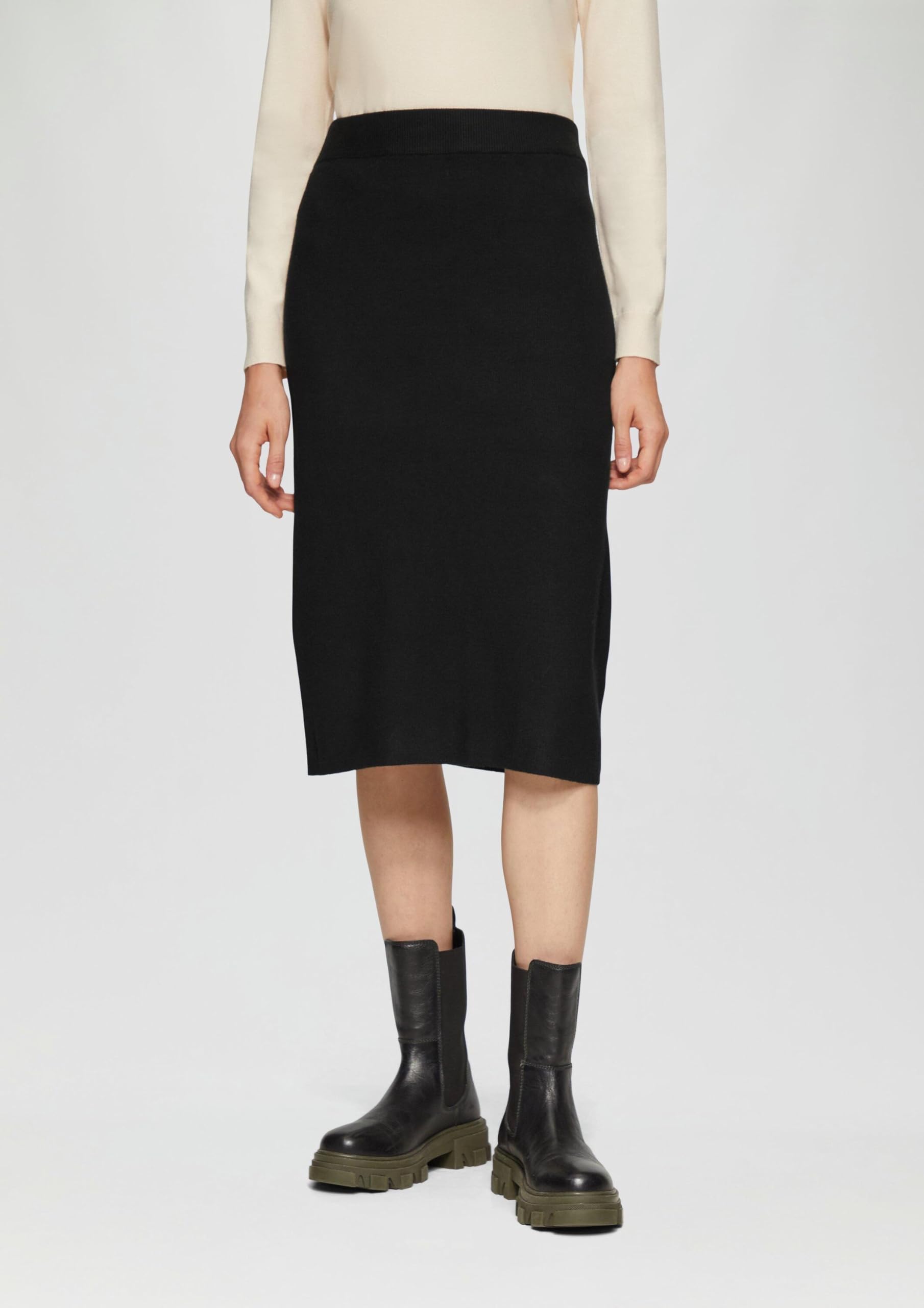 s.Oliver Elastischer Midi-Strickrock im Slim Fit