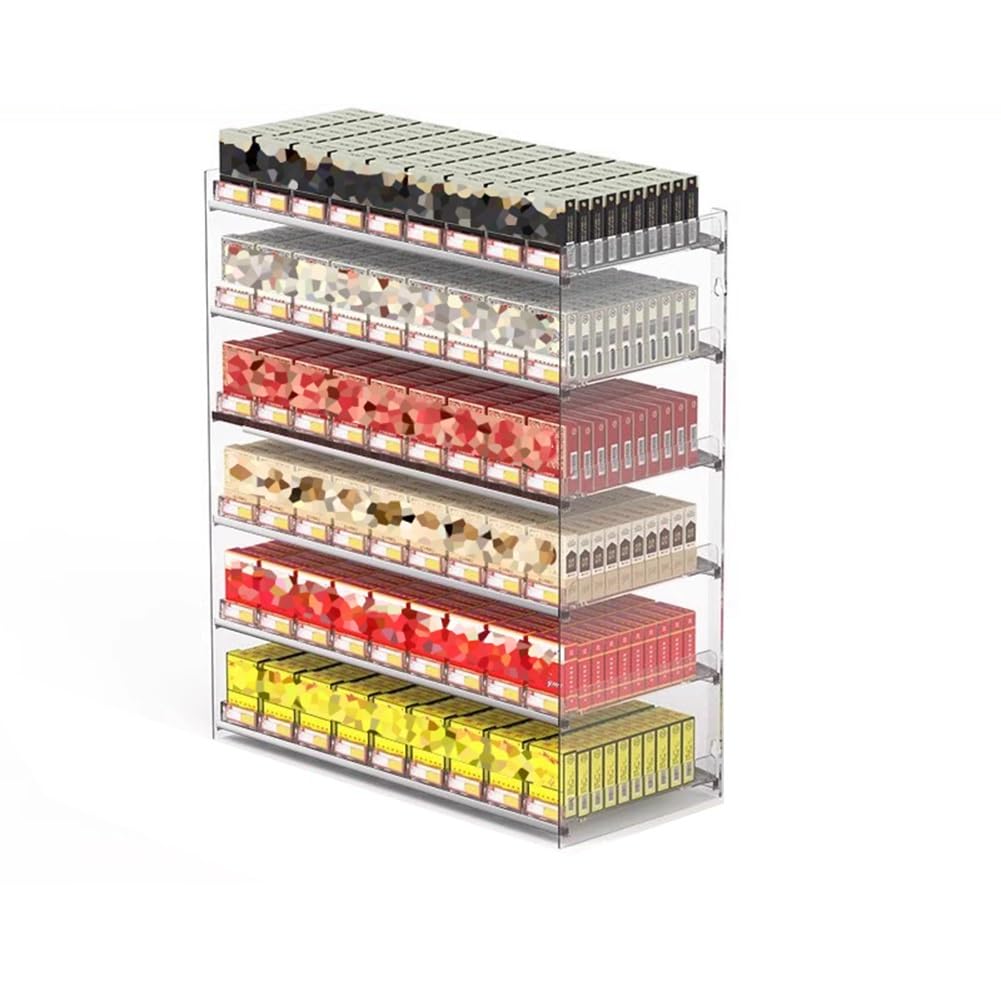 Generisch Zigarettenvitrine, Acryl-Zigarettenständer, Wandhalterung mit automatischem Schieber, Regal für den Einzelhandel, 56,5 x 29 x 78,7 cm, robuster Zigarettenetui-Organizer