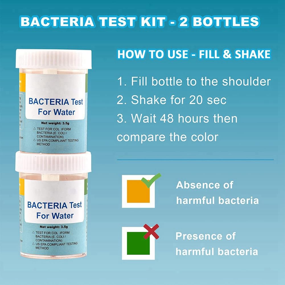 5X Kit Completo per il Test 'Acqua 17 In 1 per La Casa, 500 Strisce + 10 Kit per il Test 'Acqua per il Test Facile 'Acqua Potabile, PH,