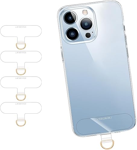 Miniatura 8 de X-Lounge Almohadillas de cordón para teléfono celular, parche de TPU duradero más delgado para teléfono, lengüeta universal transparente sin
