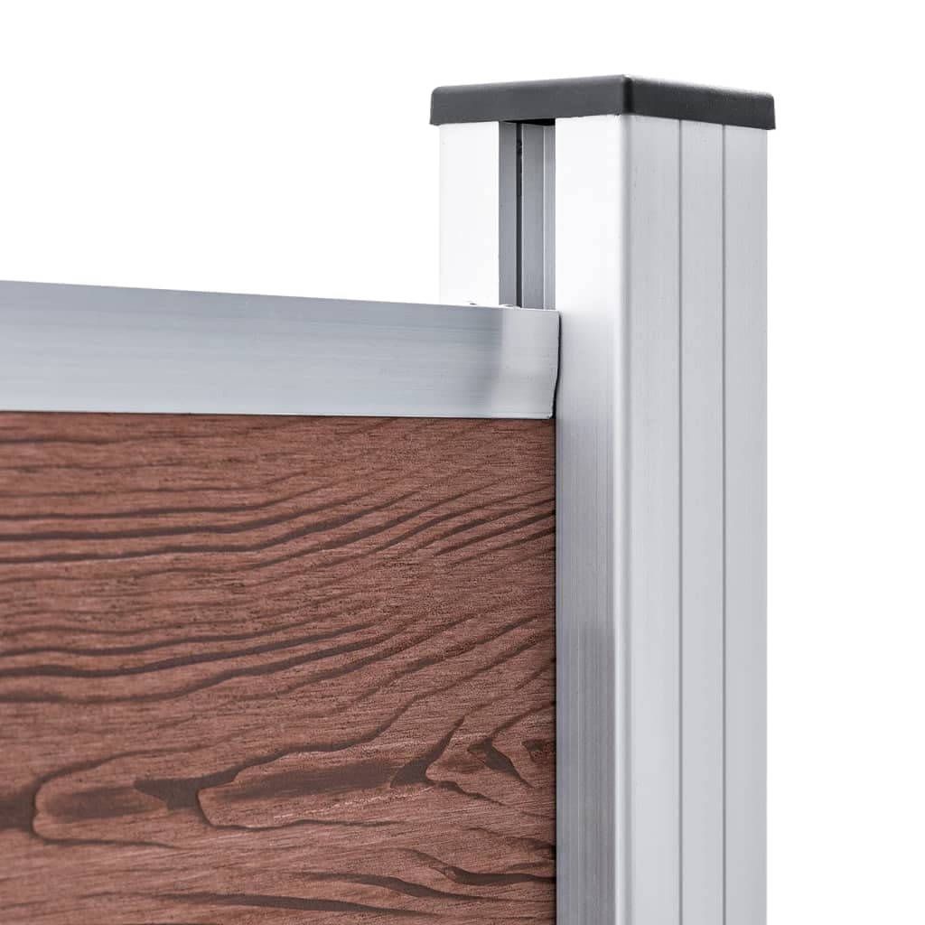 vidaXL Zaunelement Set WPC 699x146 cm Braun