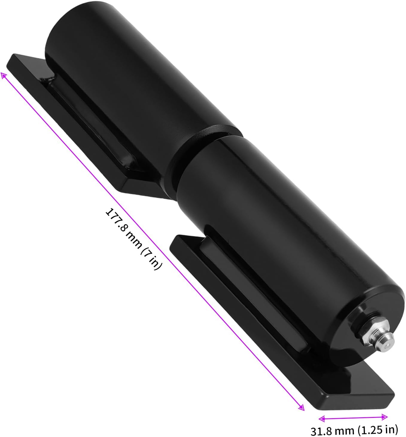 JEUIHAU 2 Pack 7 Inch Heavy Duty Gate Hinges, Black Weld On Barrel Hinges,Metal Gate Hardware, 900 lbs Capacity for Trailer Ramps, Fence Gates