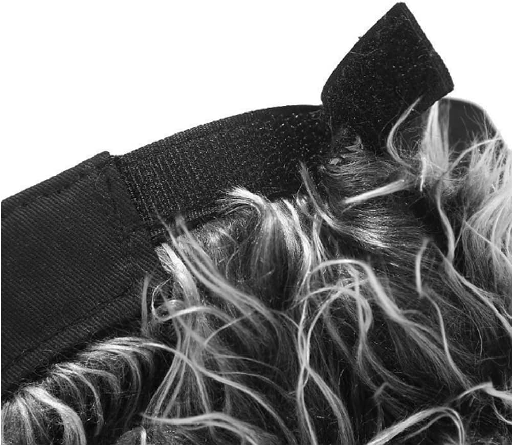Novelty Hair Visor Sun Cap Wig Peaked Baseball Hat with Spiked Hairs image 5