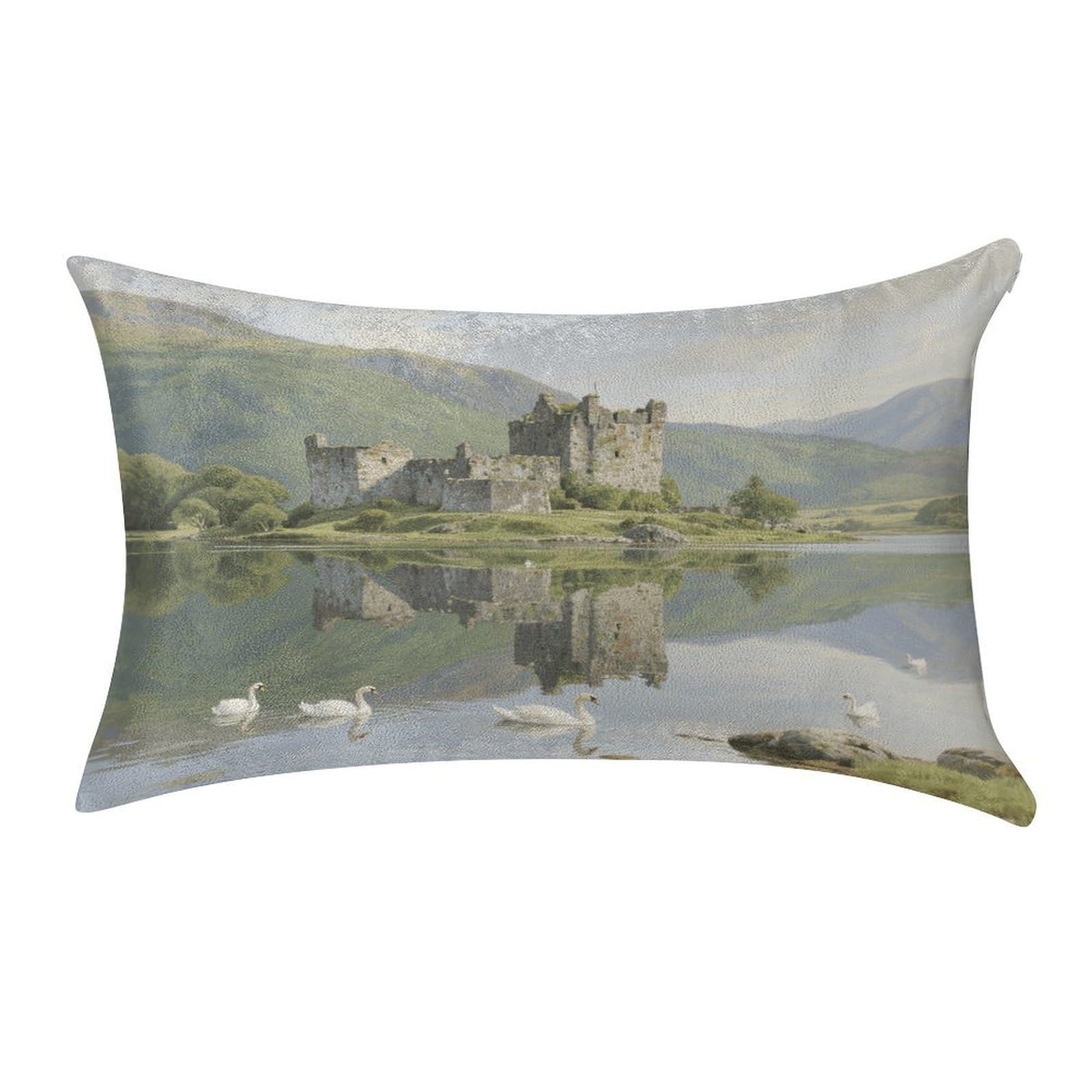 Fekiloot Style Highland Lakes And Castles Pillow Covers Home Decor Pillow Cases