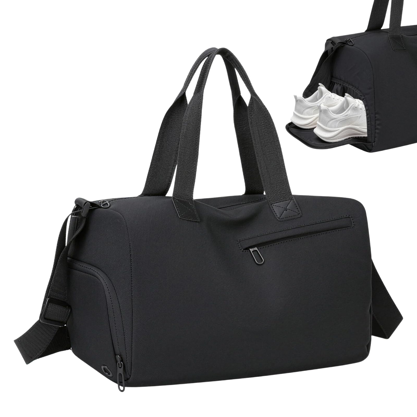 Gym Sports Duffle Bag, Waterproof Sport Duffle Bags with Shoes Compartment and Wet Pocket Unisex Durable Sports Holdall Bags for Travels Business Trip Gym Sport Swimming
