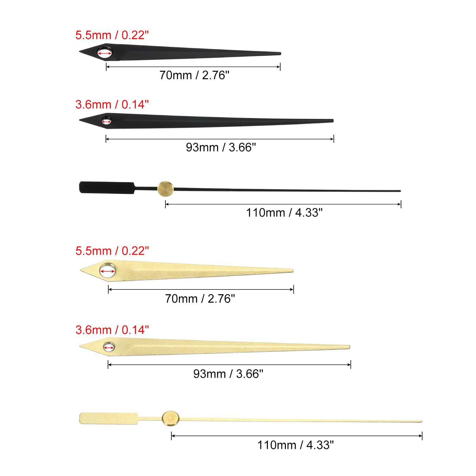 PATIKIL Replacement Clock Hands Kit - Image 2