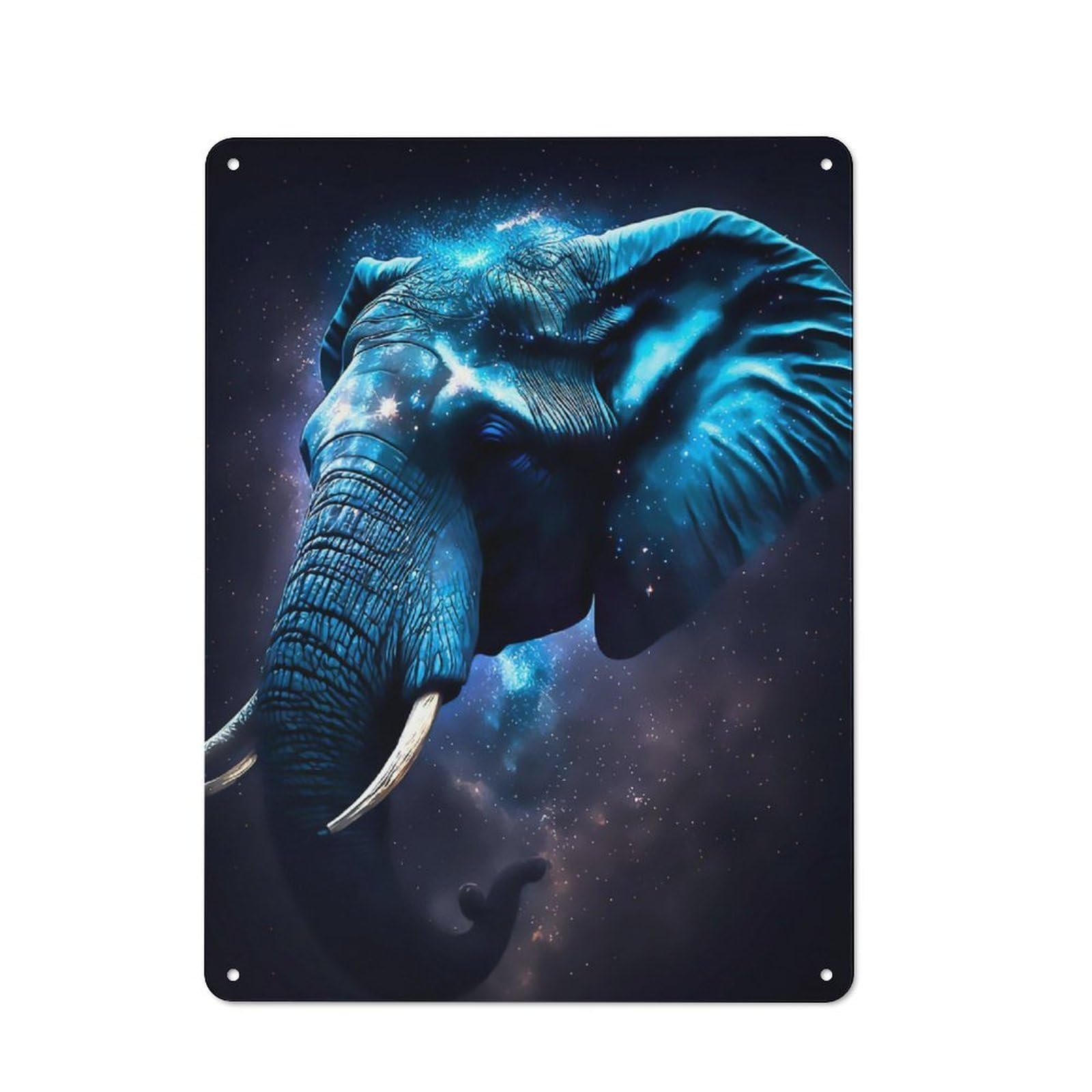 Junmoney Elephant Rustic Tin Sign 40X30cm For Home Bar Wall, For Home Interiors, Feature Walls And Decorative Displays