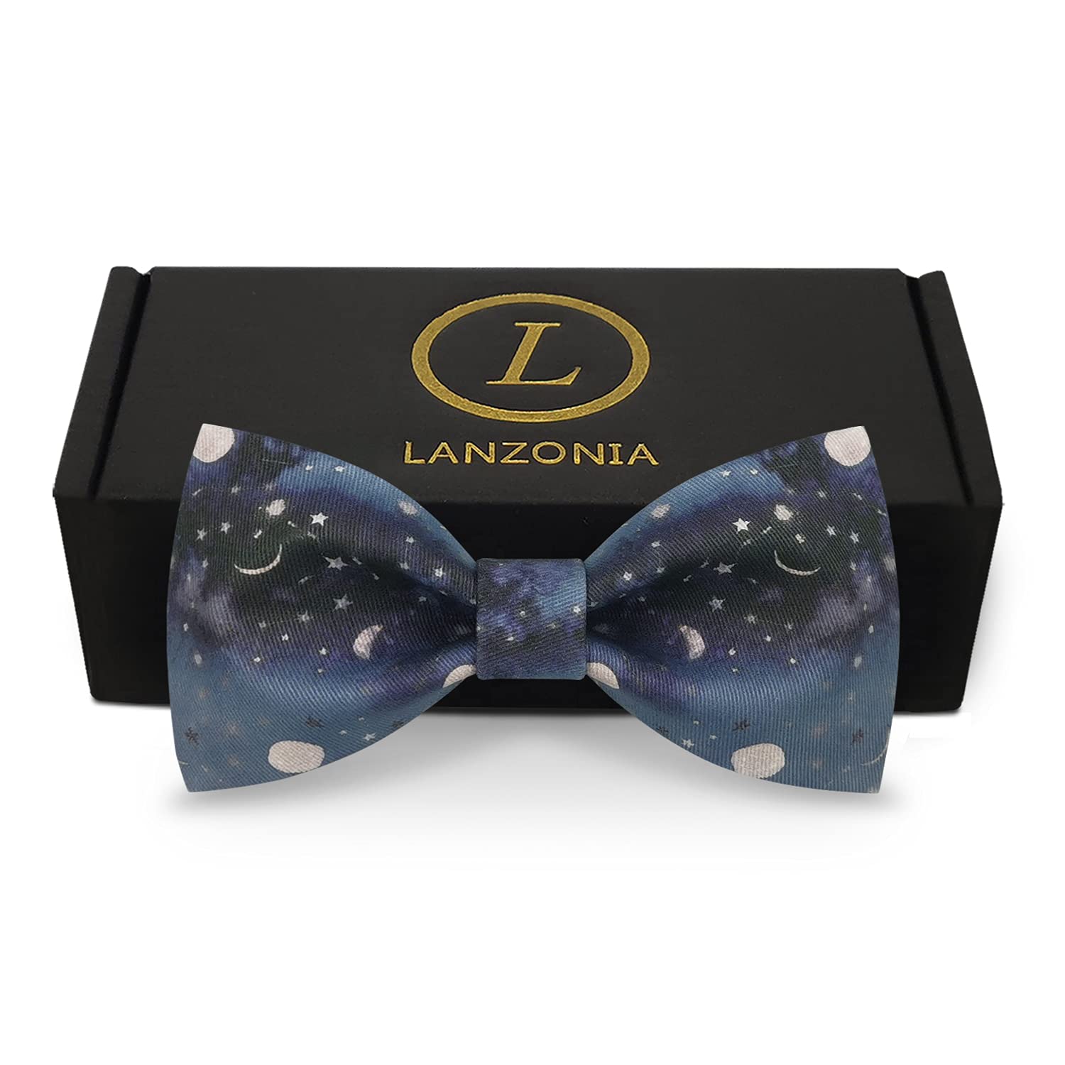 Lanzonia Fashion Series - Funny Starry Night Bow Tie for Kids Novelty Designer Patterned Bowtie for Boys