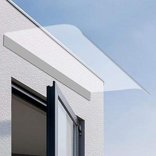 Toldo para toldo, protección contra la lluvia UV, nieve, refugio de lluvia, cubierta transparente gruesa sin mantenimiento, lámina de policarbonato
