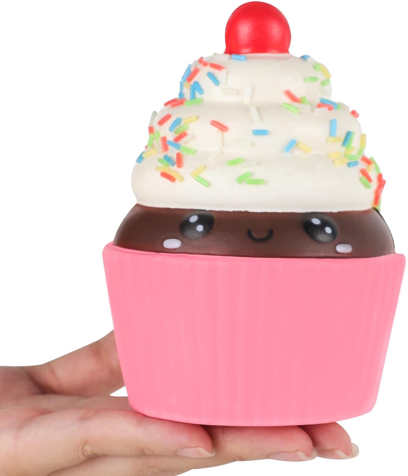 Anboor Squishies Cake Slow Rising Squish Toy for Kids Soft Ice Cream Cake Scented Stree Relief Realistic Food Cute Squeeze Squish Toy