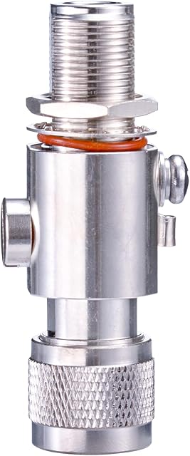 Bingfu Lightning Surge Protector Coaxial Lightning Arrester N Male to N Female 50 Ohm DC 0-6GHz Connector for Outdoor WiFi 4G LTE GPS Ham Antenna 868 MHZ Lora Helium Miner Hotspot Antenna