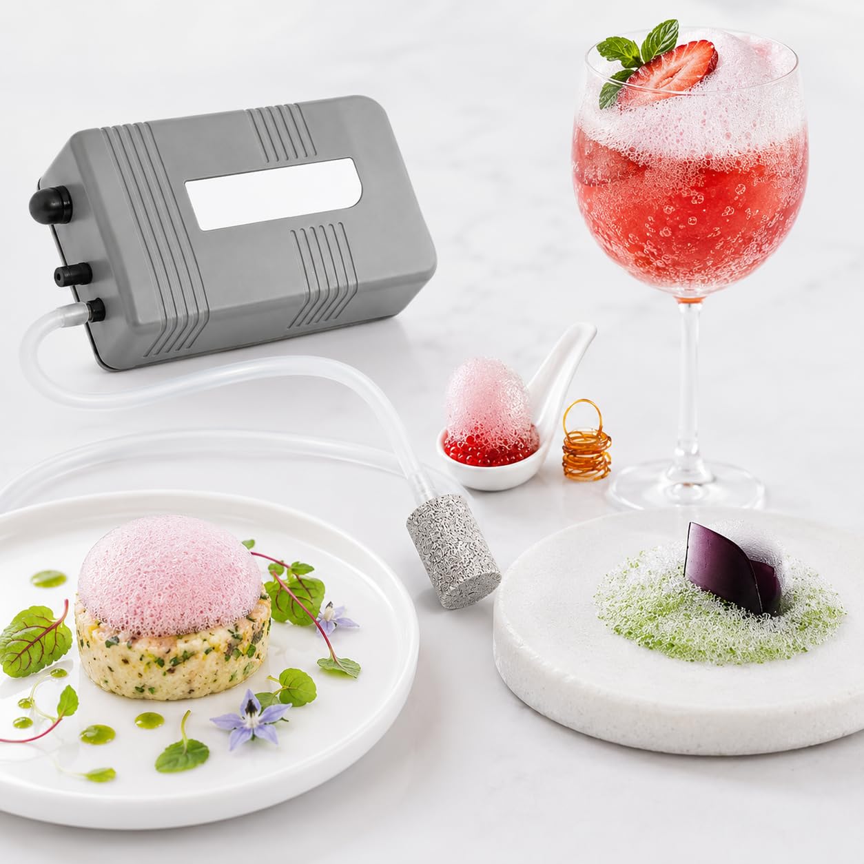 Máquina profesional de espuma molecular para cocinar gourmet y cócteles, generador de espuma culinaria para barbacoa, cobertura de bebidas y chapado