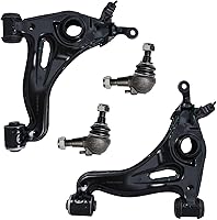 Vista 207 de Detroit Axle - 4 brazos de control de extremo delantero para Nissan Frontier Xterra 2000-2004 Brazos de control inferior y superior con rótulas