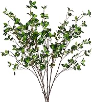 Antspirit 6pcs 42" Faux Eucalyptus Branches - Realistic Artificial Greenery Stems for Vases, Green
