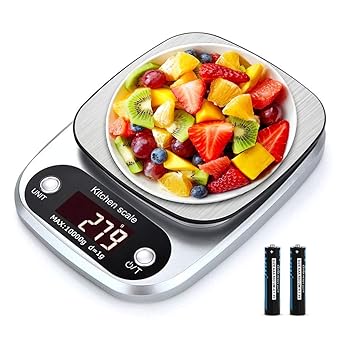 ZELKEY Digital Kitchen Scale & Food Weight Machine for Health, Fitness, Baking & Cooking Kitchen Scale (Grey)