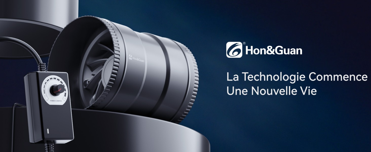 Ventilateur Extracteur Hon&Guan 100mm - 6W 221m³/h Avec Variateur | Pour Cave Et Garage