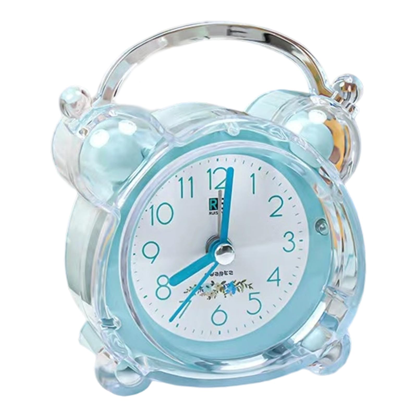 Children Bedsides Clock with Cartoon Pattern Quiet Movements Soft Glowing Night Light ABS Timepiece Study Room Decors Quiet Children Bedsides Clock with LED