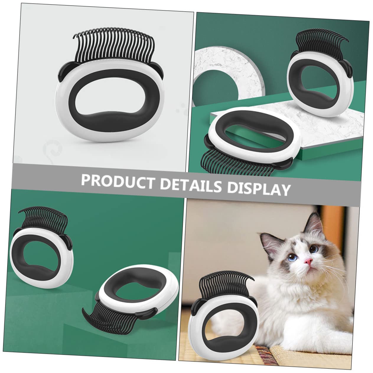 VANZACK 4stücke Katzenhaarbürste Ergonomischer Reinigungskamm Für Katzen Tragbarer Massagekamm Zur Fellpflege Für Tägliche Anwendung Und Baden Robustes Design Für Effektive