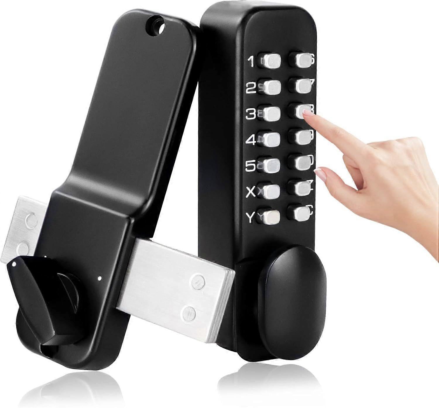 Joyhappst Image Color 100% Mechanical Keyless Entry Front Door Lock With 14 Push Button Keypads