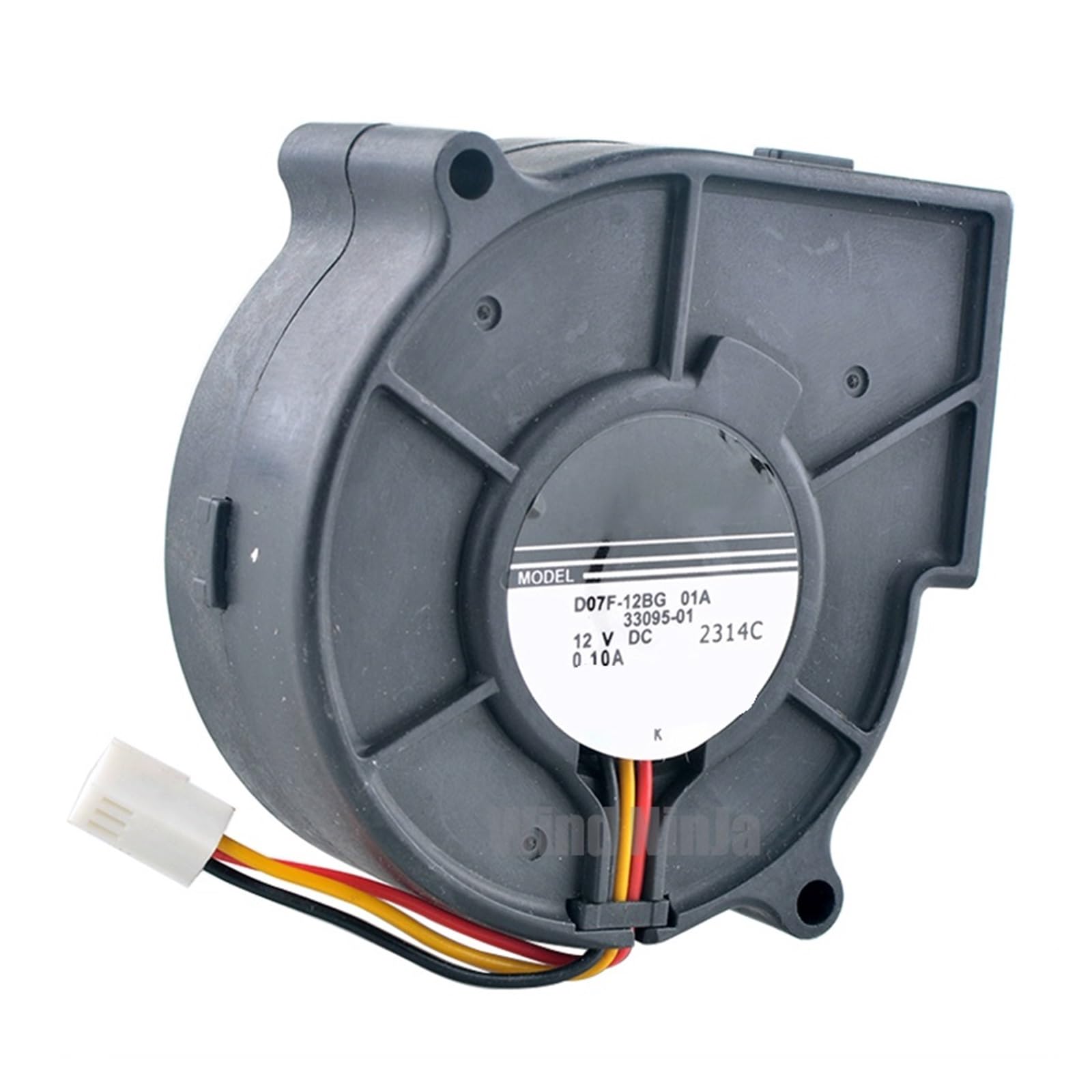 JJKKOZVQF D07F-12BG 7.5cm 75mm blower fan 75x75x30mm DC12V 0.10A 3pin Ball bearing centrifugal fan cooling fan