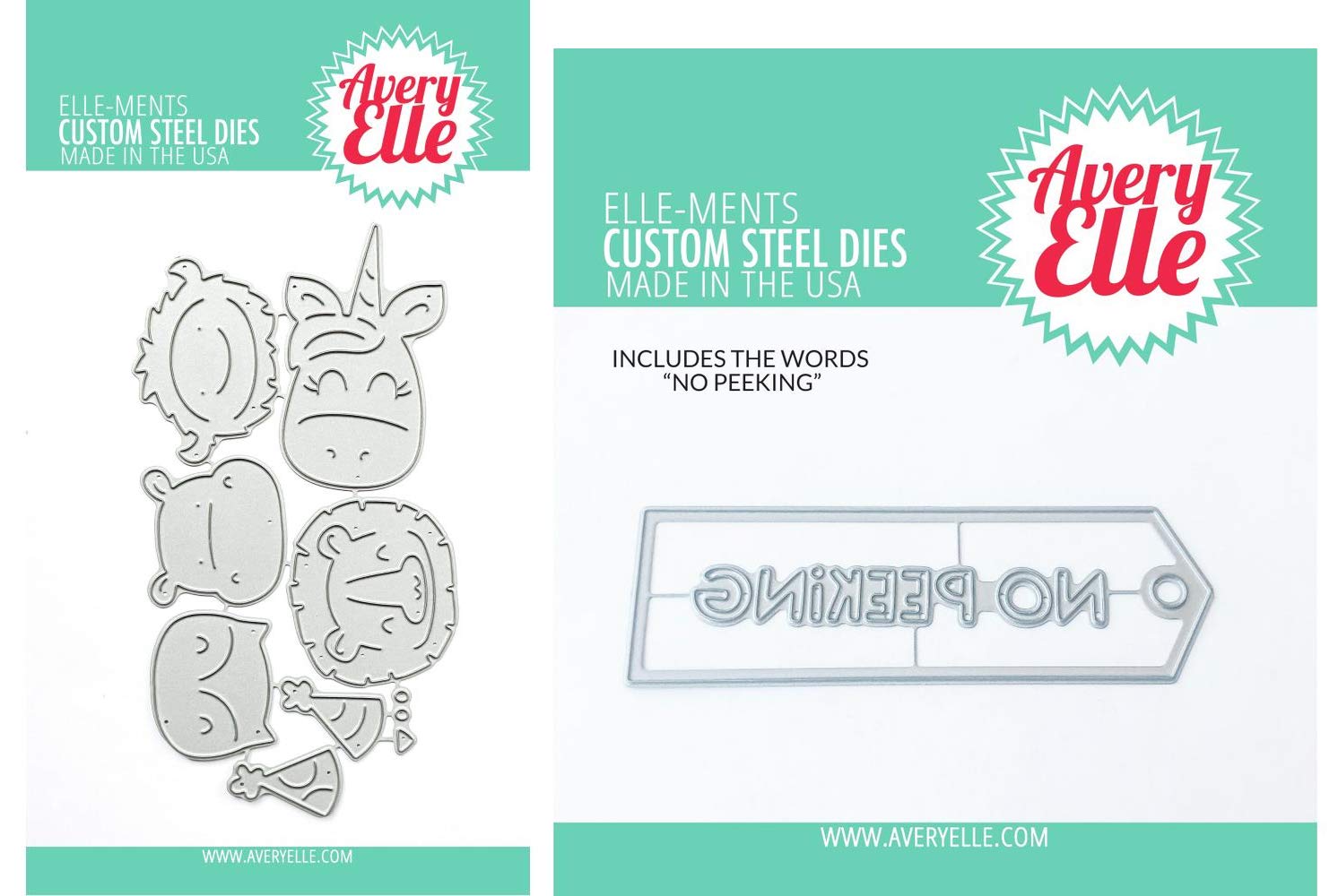 Matrices de découpe Avery Elle Peek-A-Boo pour scrapbooking et invitations créatives
