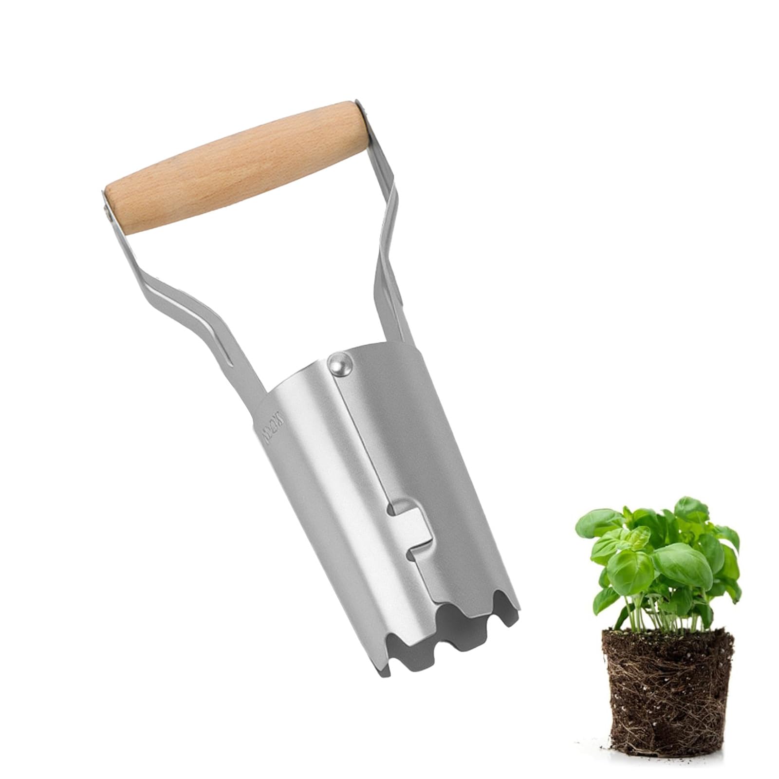 Bulb Planter With 4-inch Stainless Steel Tube,Garden Transplant Tool,Hole Puncher For Seed Sowing,For Planting Tulips, Daffodils,Lilies,Dahlias And Other Bulbous Plants