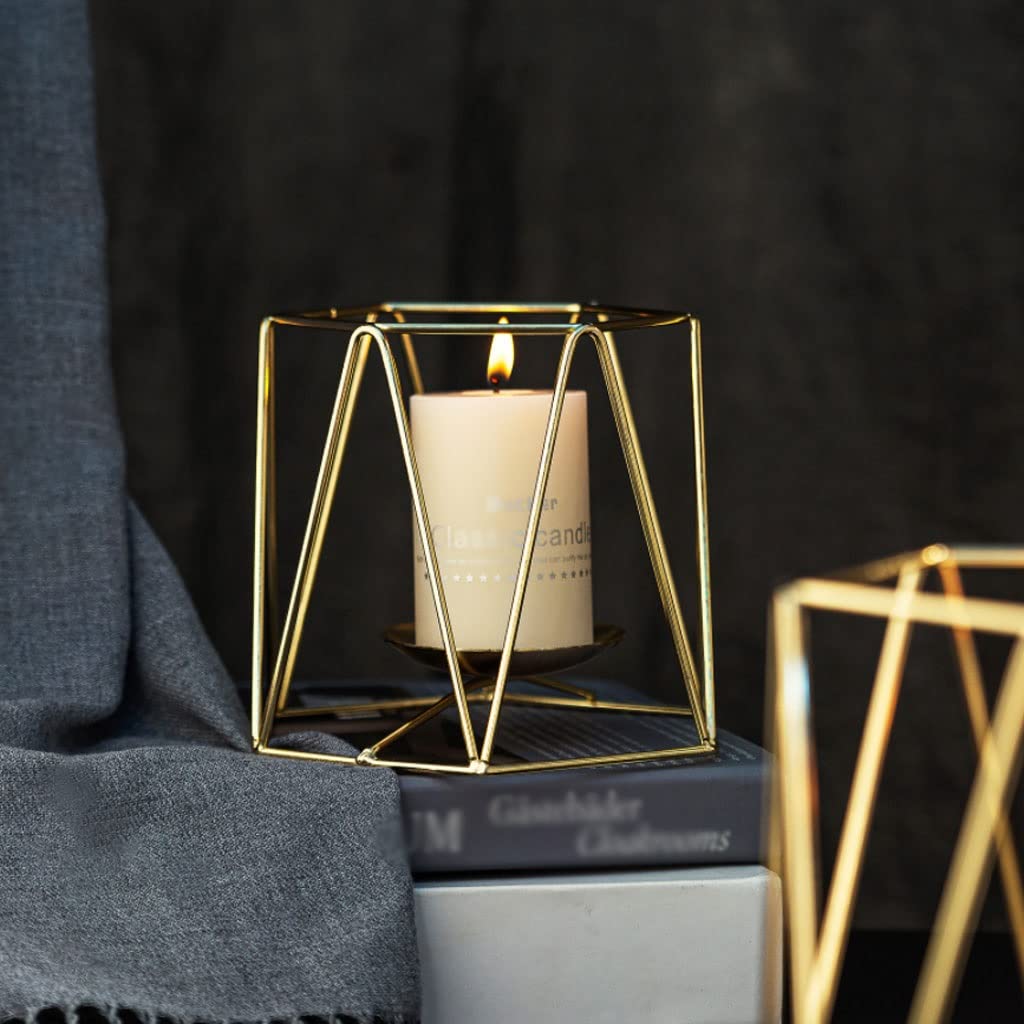 Candelero Decorativo 2 unids Hierro Forjado Candeleros Estilo nórdico Candlesticar Candlestick Boda Props Partido Decoración del hogar Artesanía de Metal Candelero para Hogar