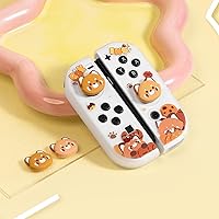 Vista 2 de PAWSWORLD Lindos agarres de pulgar para Nintendo Switch, tapas de joystick de interruptor suave, cubiertas de joystick de dibujos animados, tapas