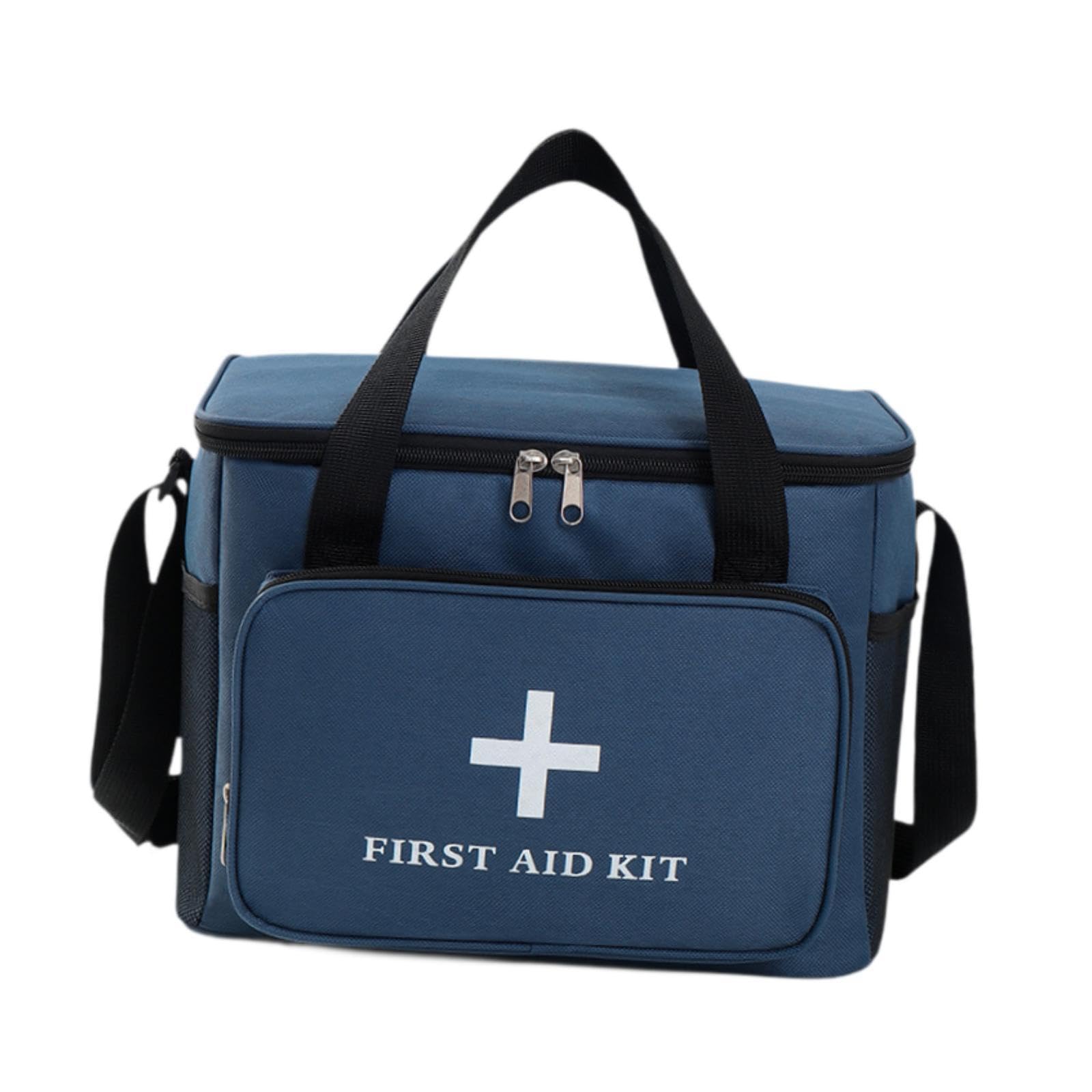 MERIGLARE Empty First Aid Bag Health Nurse Bag Large Capacity Lightweight Multi Pockets Utility Pouch for Outdoor Activities Boating, blue