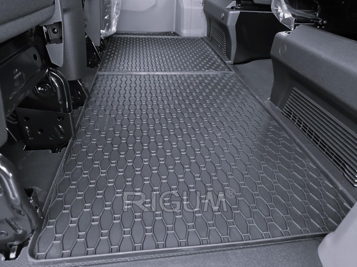 Gummimatten Gummifussmatten kompatibel mit Ford Transit Custom V710 Komplett 8 Sitzer ab Bj.2024