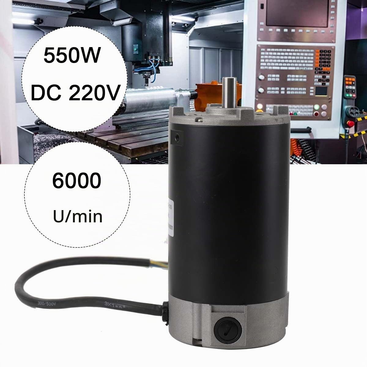 Mini Drehmaschine Motor, DC 220V 550W 6000 U/min Gleichstrommotor