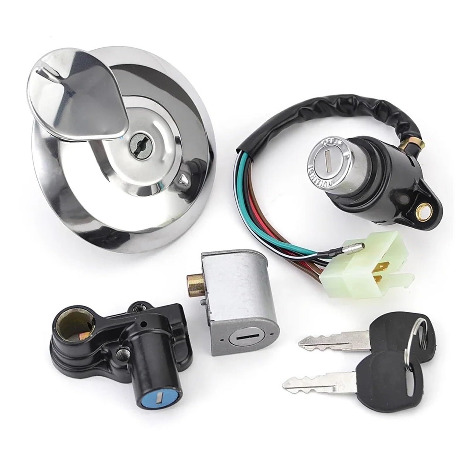 Chiave Accensione Moto Kit Chiave Serratura Sedile Interruttore Accensione Tappo Serbatoio Carburante Per Accessori Moto In Alluminio Per CBT125