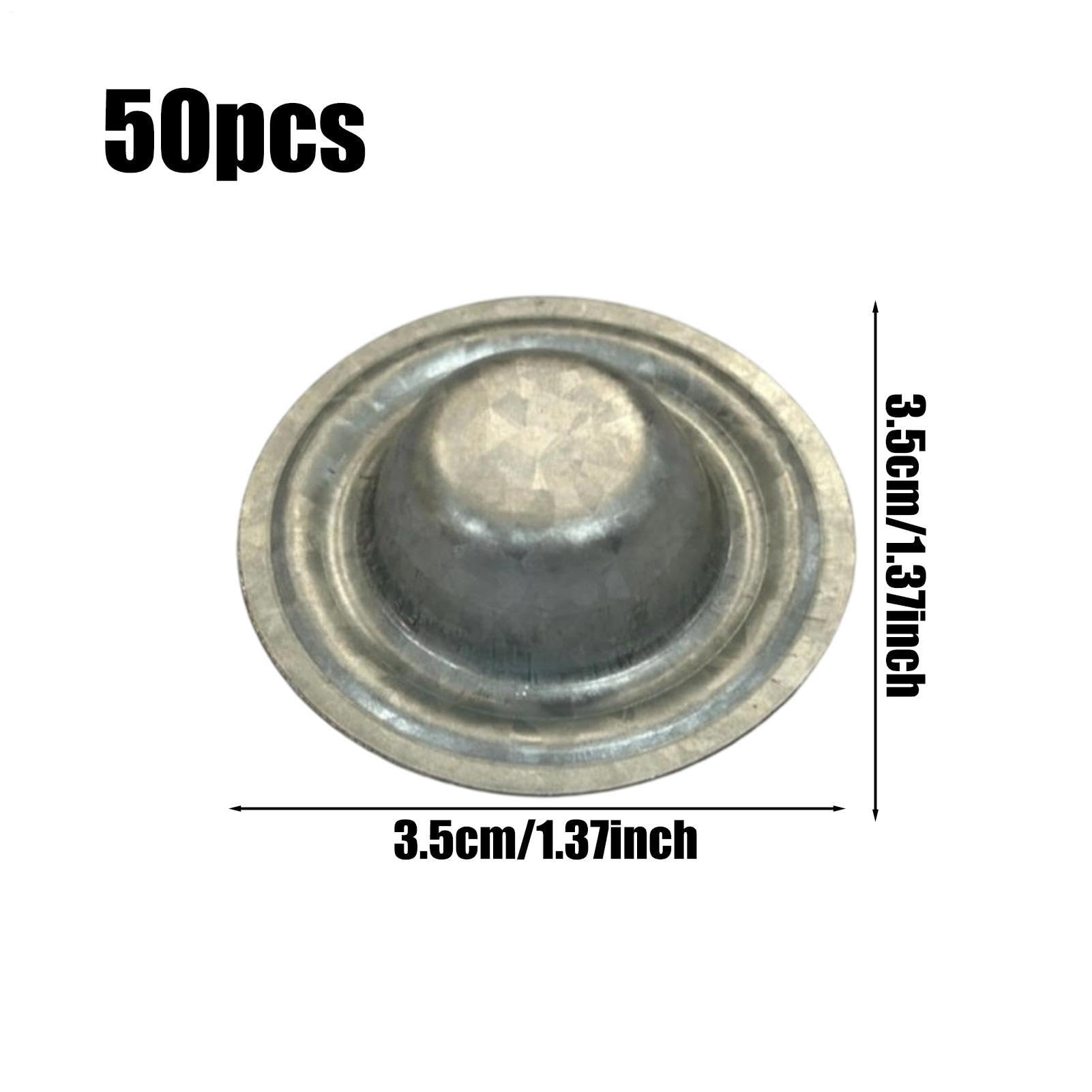 Metálicas para Tornillos de Techo | 50 Piezas Ferretería Techos | Tapón Impermeable para Tornillos de Techado | Para Techador Manitas Agricultor Garaje Cochera Cobertizo Taller Valla Jardín