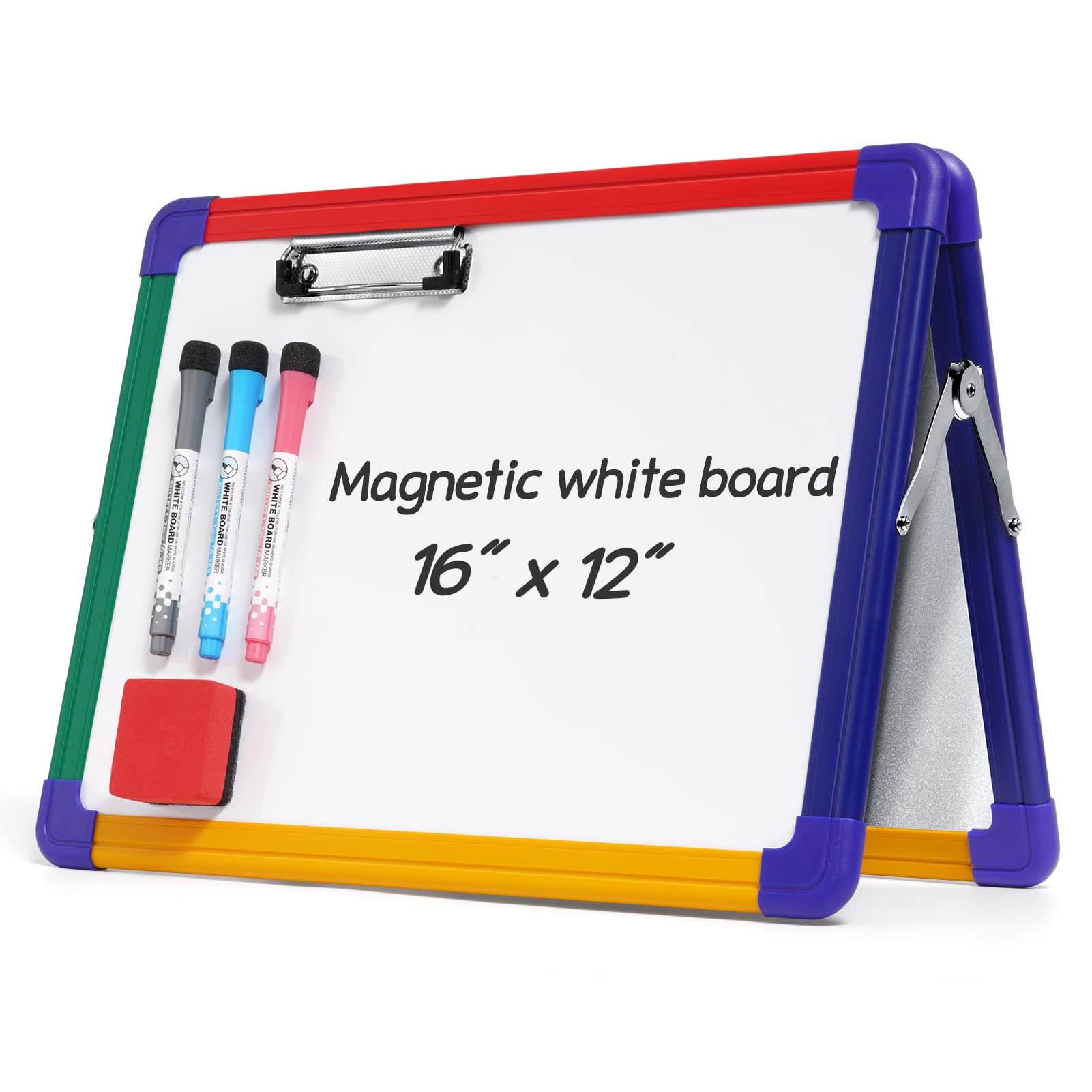 Buy Gamenote Table Top White Board with Paper Clip 16×12 Dry
