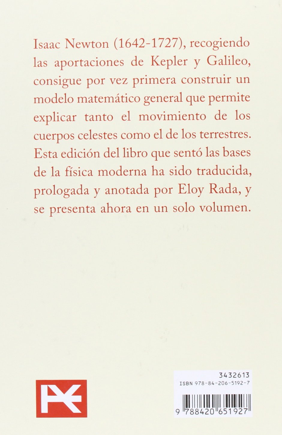 Principios matemáticos de la filosofía natural (Libros Singulares (LS))