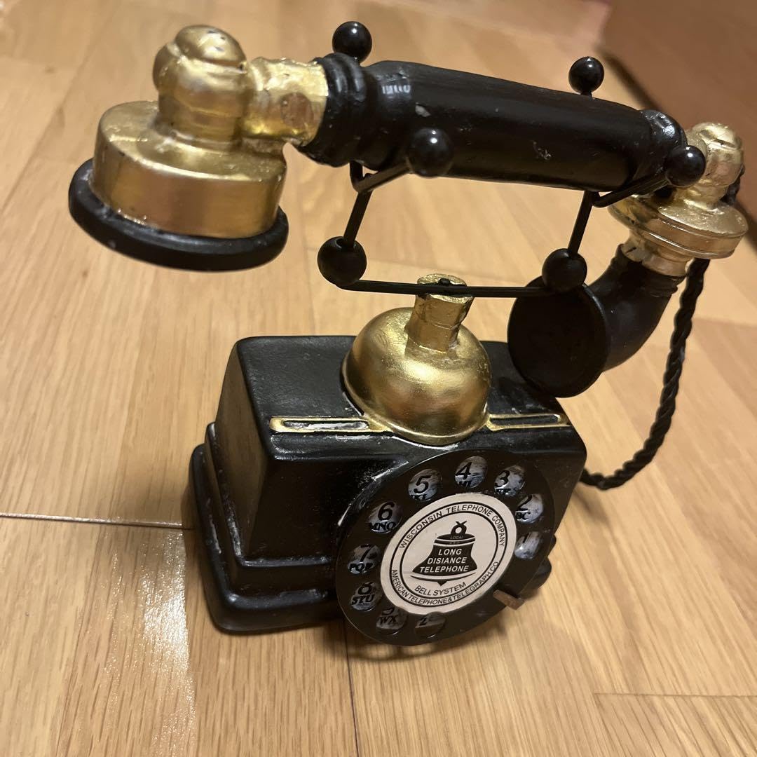 Amazon.co.jp: サリュのアンティークテレフォン antique telephone 黒 
