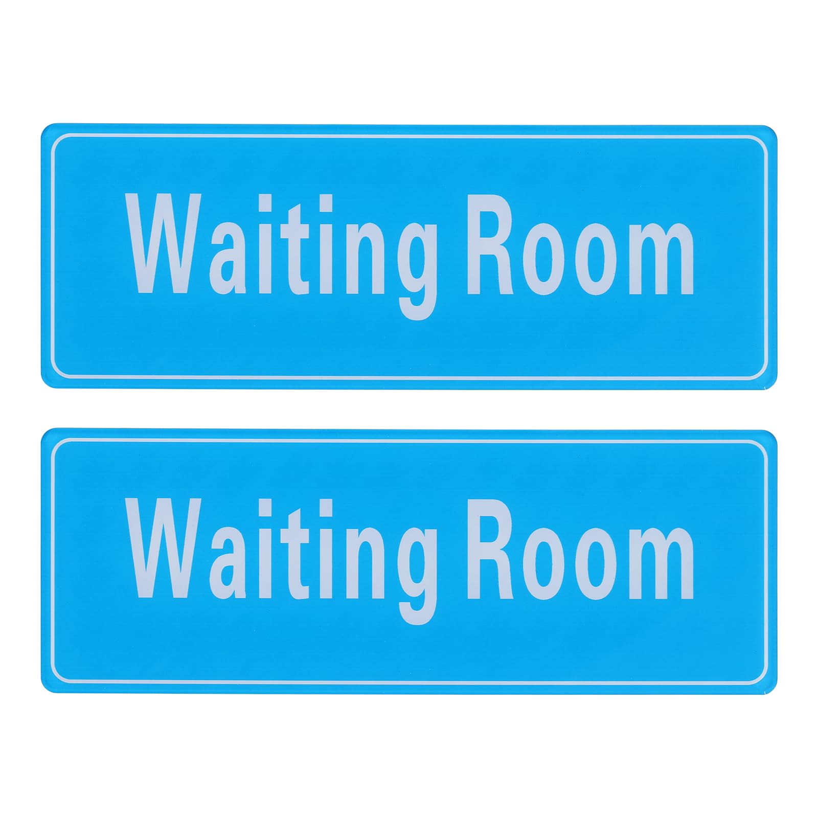 PATIKIL 9"x3" Waiting Room Sign, 2Pcs Room Door Sign Self-Adhesive Door Sticker Acrylic Wall Signage Easy Installation for Indoor Outdoor Home Business, Light Blue with White Text