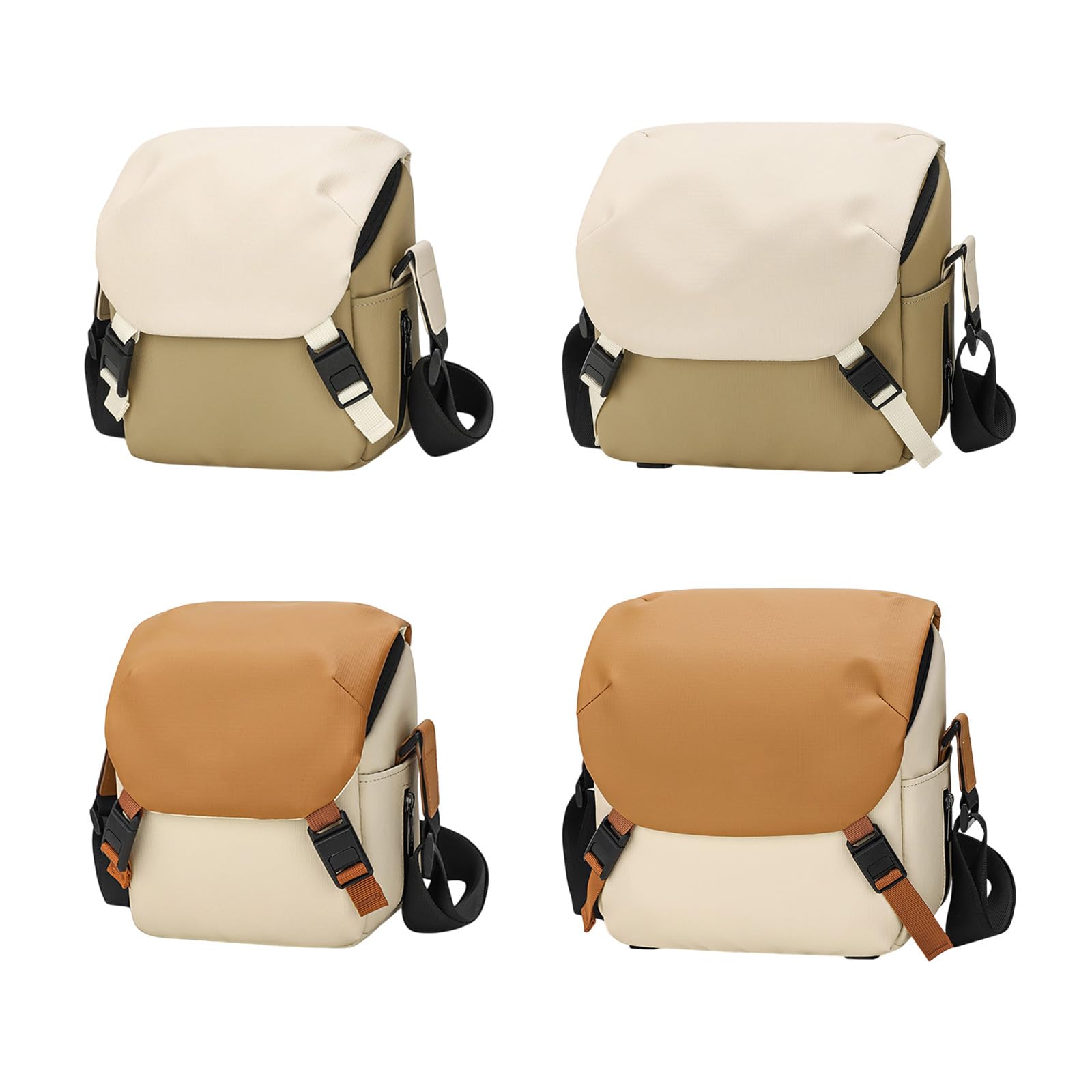 Funda de hombro para cámara con compartimentos protectores y espaciosa bolsa cruzada ajustable interior de tela para cámara universitaria