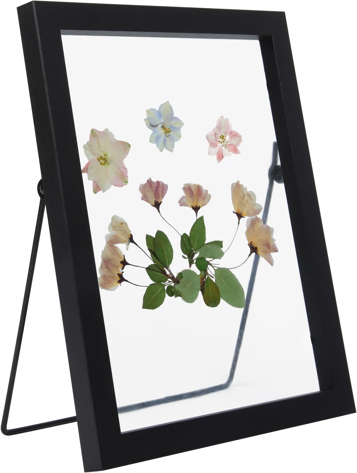 Aynoo Wood Floating Picture Frame 7x9, Table-top 8x10 7x9 6x8 Floating Frame Black Metal Modern Style Frame (PHSD),1Pack