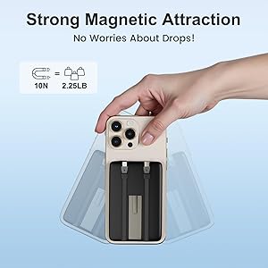 Magnetic Portable Charger Power Bank: 10000mAh Magnetic Battery Pack Cell Phone Wireless Fast Charging Pad for Apple iPhone 17Air 16e 17 16 15 14 13 12 Pro Max Plus Mini - for Travel and Business Trip