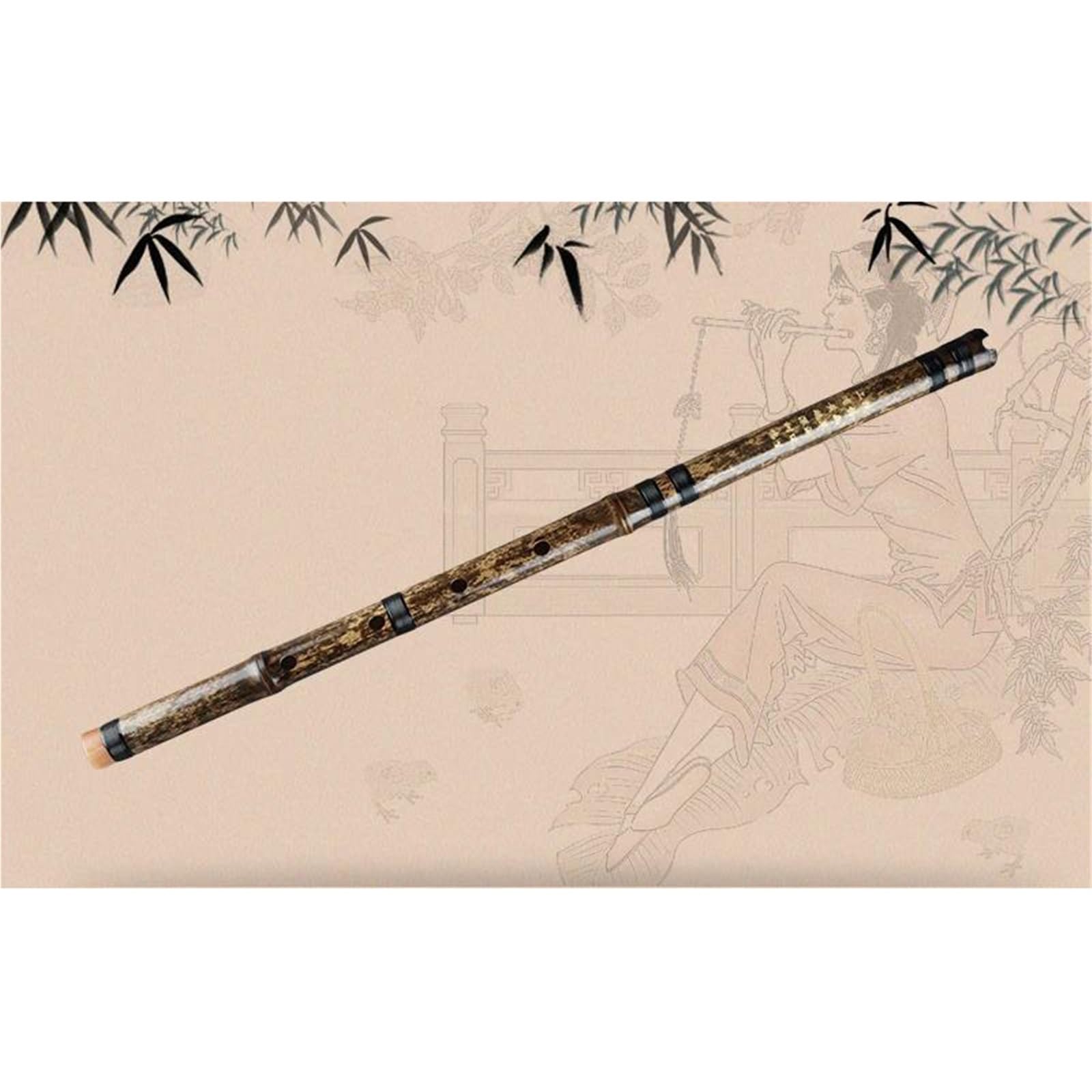 Bambusflöte Shakuhachi 54 Cm Bambusflöte D-Tonart Shakuhachi 5 Löcher Holzmusikinstrumente Bambusflöte Holzblasinstrument