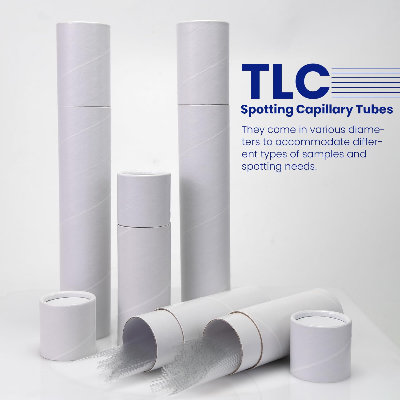 Tubos capilares de vidrio para goteros TLC Micro Glasspipetas de 0,5 mm x 200 mm Paquete de 1000