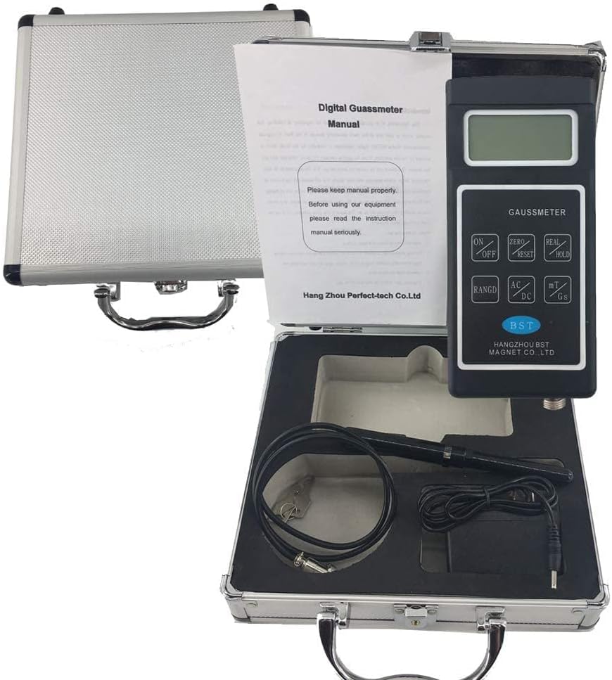 BST600 Digital Gauss Meter Tesla Meter with AC DC Magnetic Field Tester 0-200mT-2000mT Measurement