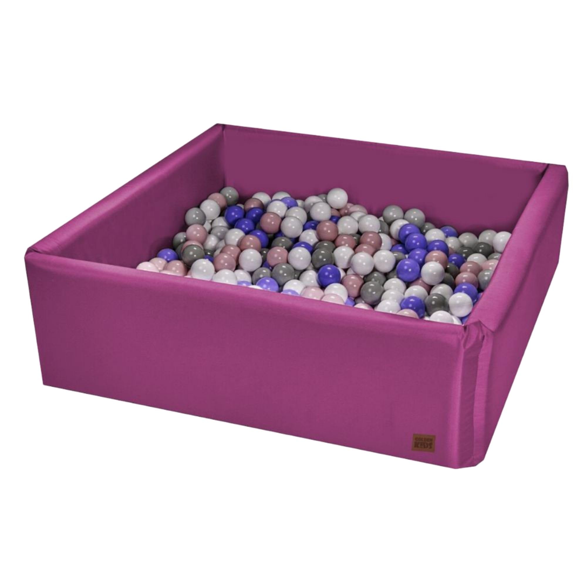 GoldenGroup Bagno per palline per bambini, 120 x 120 cm, giocattolo sensoriale, piscina per interni, parco giochi quadrato in gommapiuma, bagno per palle per bambini, bagno senza palline, colore: